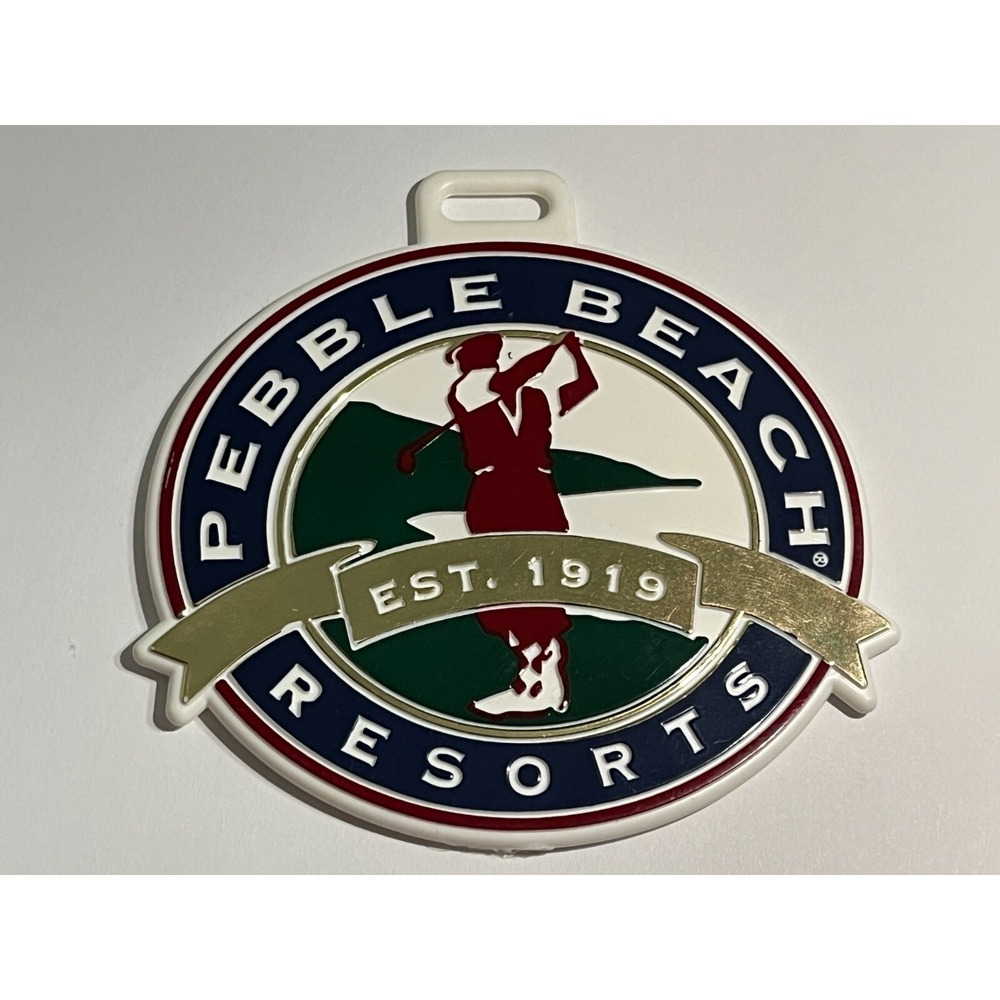 Vintage Pebble‎ Beach Golf Resorts Bag Tag 1990's Plastic California